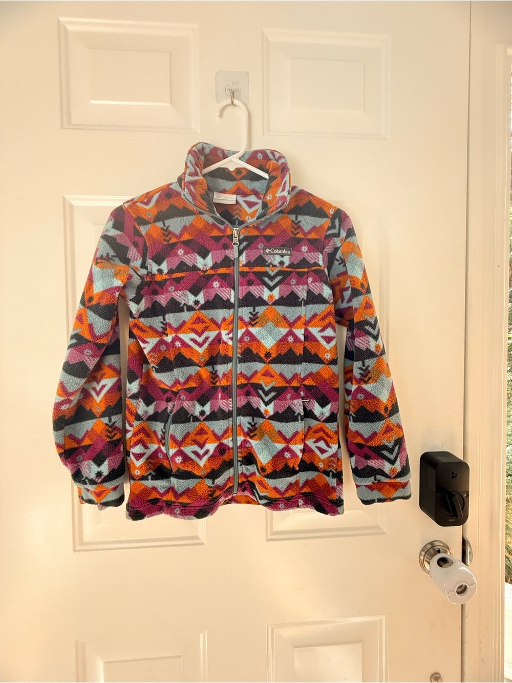 Columbia Girls' Multi-Color Aztec Print Fleece Jacket